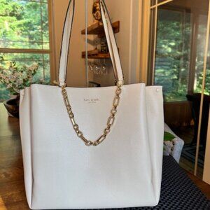 Kate Spade New York Carlyle Large Tote - Pebbled Leather - Milk Glass